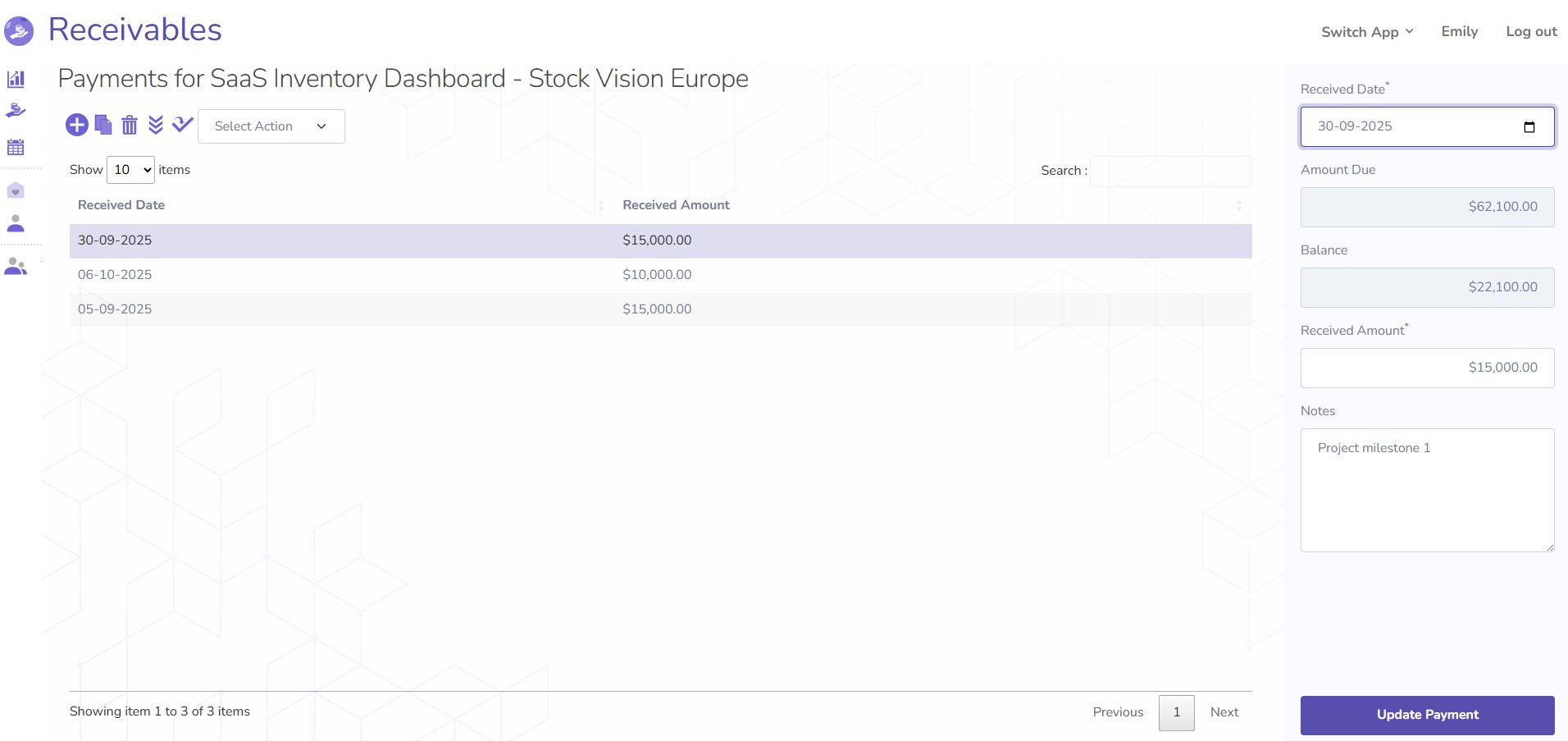 Invoice Status Tracking